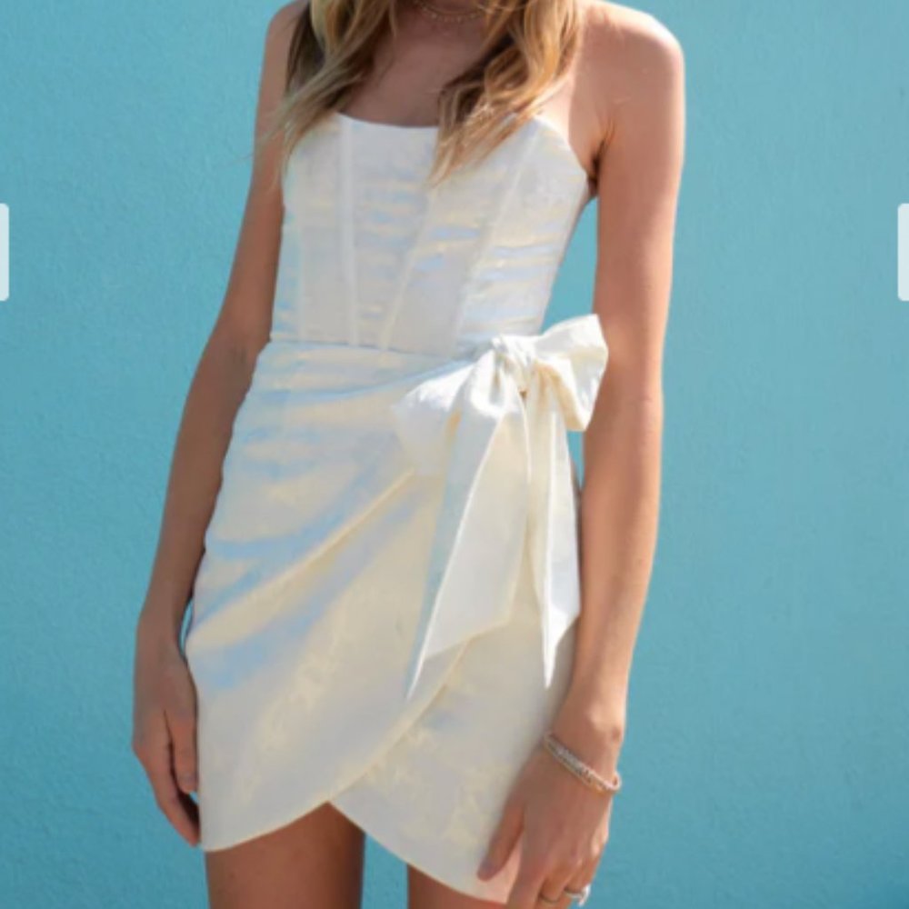 V Chapman Nasturtium Dress in Coconut Macaron